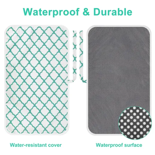 Vista 3 de Accmor Cambiador de pañales portátil, impermeable, plegable, cambiador de bebé para viajes, regalos de registro de baby shower