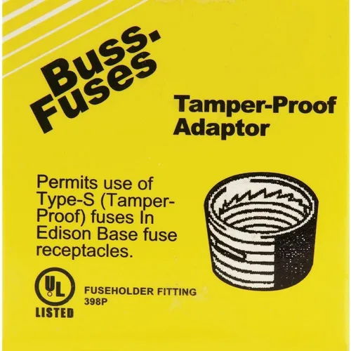 Vista 2 de Bussmann SA-15 - Adaptador de fusible Fustat con base Edison de circuito de motor único de 15 amperios, paquete de 4