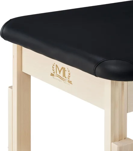 Vista 7 de Master Massage Harvey - Mesa de tratamiento estacionario de tratamiento - Mesa de masaje de terapia de madera maciza para profesionales Negro