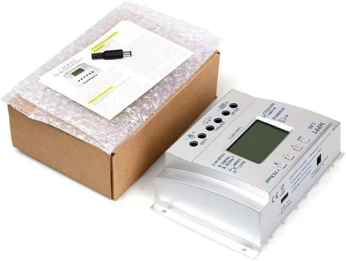Vista 6 de Controlador de carga solar de 80 A, regulador de panel solar de 80 amperios con temporizador de carga, 12 V 24 V automático con pantalla LCD USB 5 V