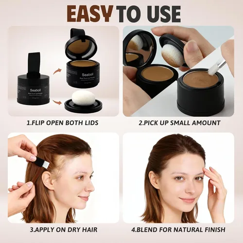 Vista 7 de Root Touch Up - Tinte en polvo para el cabello, a prueba de manchas, para mujeres y hombres, rubio