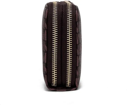 Vista 30 de MKF Collection Mia K - Cartera de pulsera para mujer, pequeña cartera de cuero vegano para tarjetas de crédito con cremallera y bolsillo