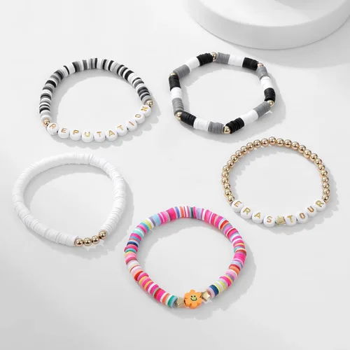 Vista 4 de AIMADE Taylor Album Inspired - Juego de pulseras bohemias en capas, pulseras de amistad, regalos de joyería para mujeres y niñas