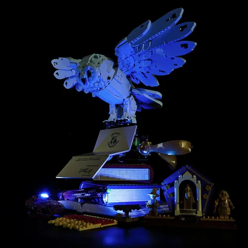 Vista 9 de Kyglaring Kit de luz LED compatible con iconos de Lego Hogwarts, edición de coleccionista 76391, bloques de construcción, accesorios de iluminación