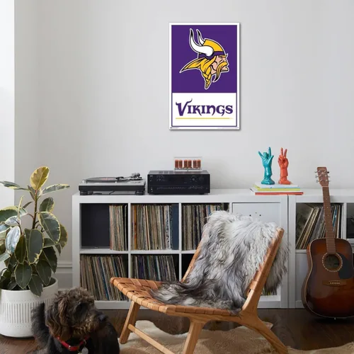 Vista 4 de Trends International NFL Minnesota Vikings - Póster de pared en lienzo con logotipo 21