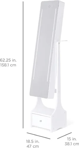 Vista 7 de Armario joyero Best Choice Products con espejo y LED