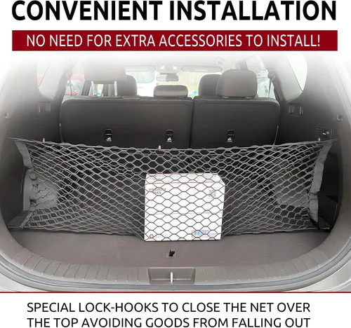 Vista 2 de Red de carga de malla estilo sobre para maletero compatible con HYUNDAI Santa FE 2013-2024 – Accesorios de coche – Organizadores y almacenamiento