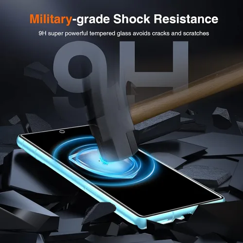 Vista 4 de LK Paquete de 2 protectores de pantalla para Google Pixel 7a con 2 protectores de lente de cámara, protector de pantalla de vidrio templado