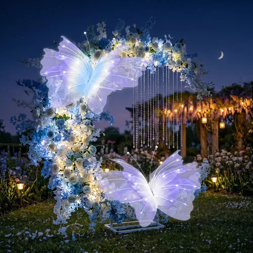 Vista 4 de Yinkin 2 piezas de 20 pulgadas de Navidad grandes 3D LED decoraciones
