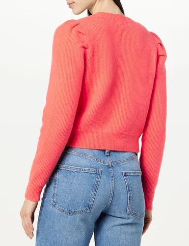 Vista 2 de The Drop Suéter de punto trenzado con mangas abullonadas Gloria para mujer