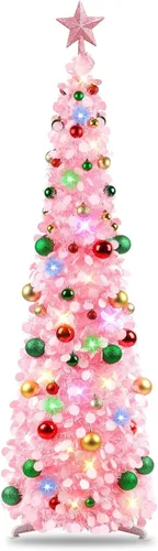 Vista 23 de N&T Nieting - Árbol de Navidad de oropel Negro