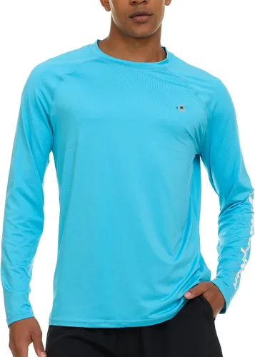 Vista 8 de Champion Camiseta de natación de manga larga para hombre, UPF 50+ de secado Gris claro