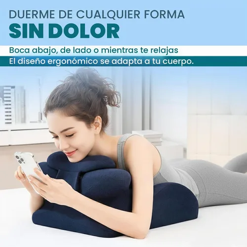 Vista 5 de Almohada de cuña de espuma viscoelástica, almohada ergonómica de lectura y cuña de cama para dormir, soporte de espalda, reflujo ácido y elevación