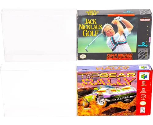 Vista 3 de Viturio Super Nintendo SNES & N64 Game Box Protector Cases (10 Pack) Clear Plastic .35mm