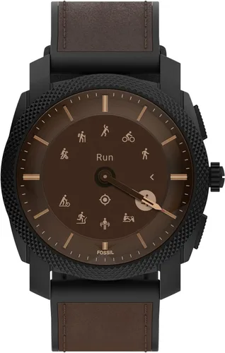 Vista 11 de Fossil Machine Gen 6 Reloj inteligente híbrido con Alexa integrado frecuencia cardíaca seguimiento de actividad oxígeno en sangre y notificaciones