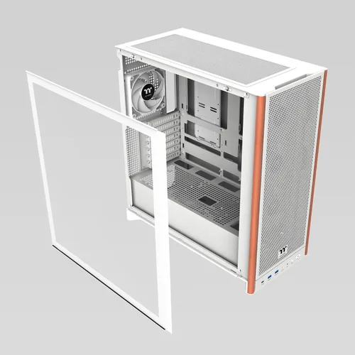 Vista 5 de Thermaltake S370 WS; Chasis de torre media; moldura frontal de madera; ventiladores de 0.157 x 4.724 in incluidos; espacio libre de GPU de 16.142
