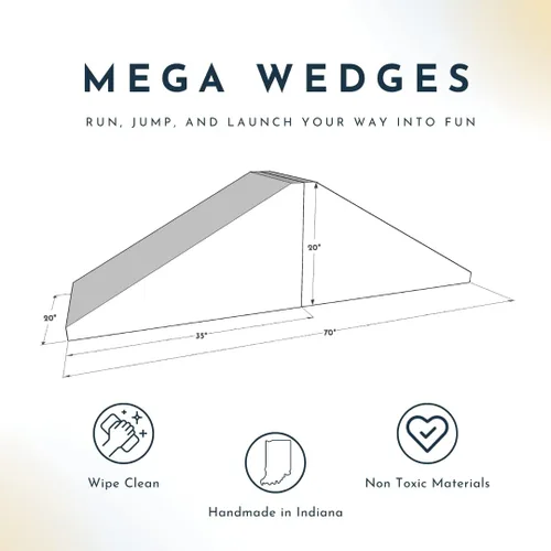 Vista 2 de Foamnasium Mega Wedge - Juego de espuma para interiores, 2 piezas para niños pequeños y activos escaladores de espuma para gatear, escalar Carmesí