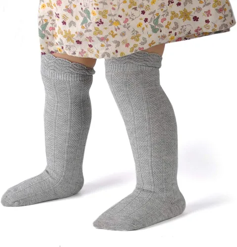 Vista 86 de EPEIUS Calcetines altos hasta la rodilla para bebés y niños pequeños (paquete de 3/5)
