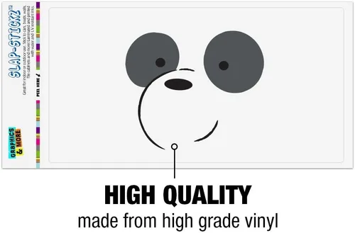 Vista 3 de We Bare Bears Panda Automotive Car Window Locker - Adhesivo para parachoques
