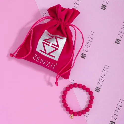 Vista 6 de ZENZII Pulsera elástica con cuentas mate para mujeres y niñas