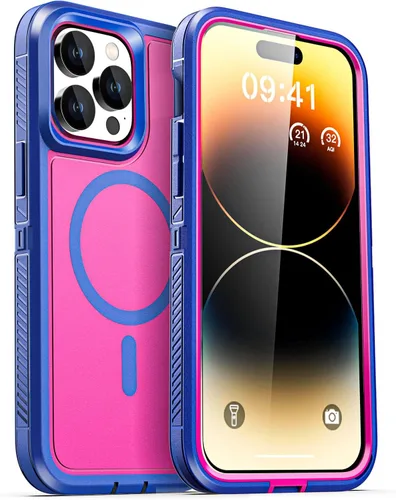 Vista 19 de AICase Funda para iPhone 13 Pro Max [compatible con Magsafe], protección magnética resistente contra caídas, cuerpo completo, a prueba de golpes, a