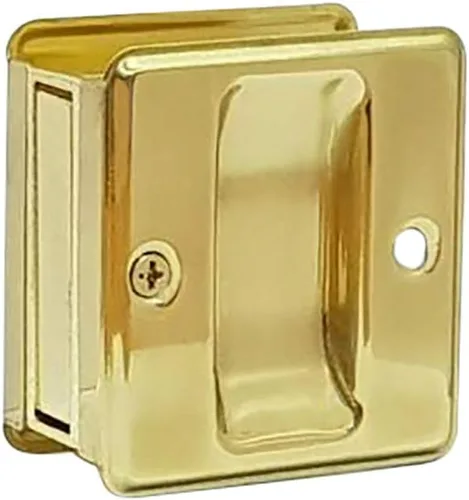Vista 19 de QCAA Pulido de latón macizo para puerta corrediza, color cromado, 1 paquete