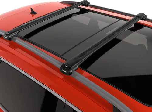 Vista 2 de para Volvo XC70 Wagon 2008-2016 Barras transversales Barras transversales Rieles laterales elevados antirrobo Rieles de techo, barra transversal