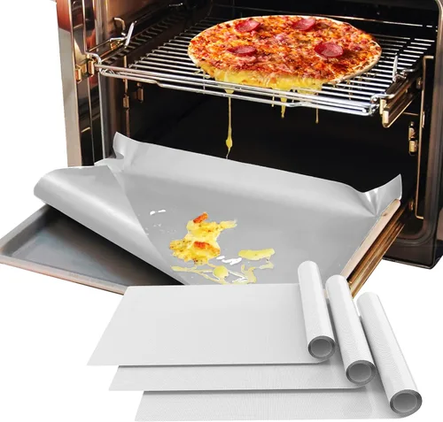 Vista 13 de Paquete de 3 forros de horno para la parte inferior del horno, 15.9 x 24 pulgadas de grosor, resistentes, antiadherentes, de teflón, sin BPA ni