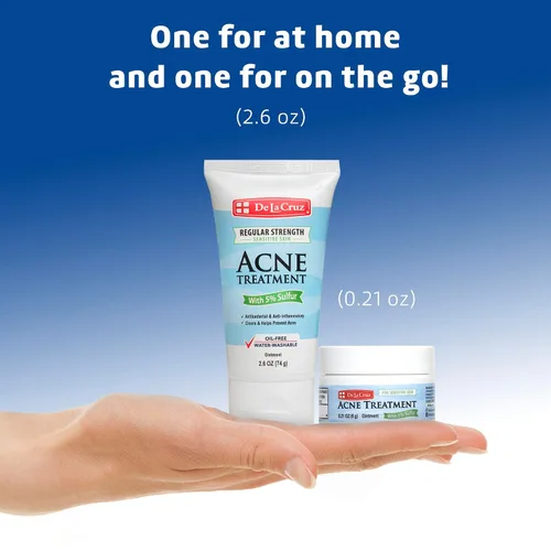 Vista 6 de De La Cruz 10% ungüento de azufre Tratamiento de manchas de acné quístico para el cuidado de la piel de la cara y el cuerpo, mascarilla facial