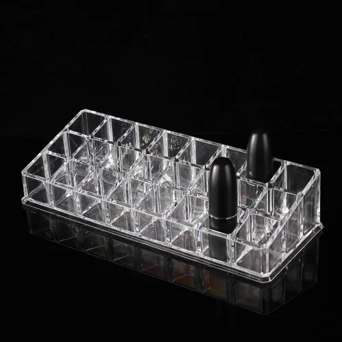 Vista 3 de Clear PS Lipstick Organizador para cosméticos maquillaje titular cristal 24 secciones B