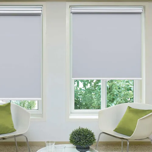 Vista 2 de Persianas enrollables opacas sin cordón, para ventana, tamaño personalizado, persianas de primavera, privacidad, impermeable, con aislamiento