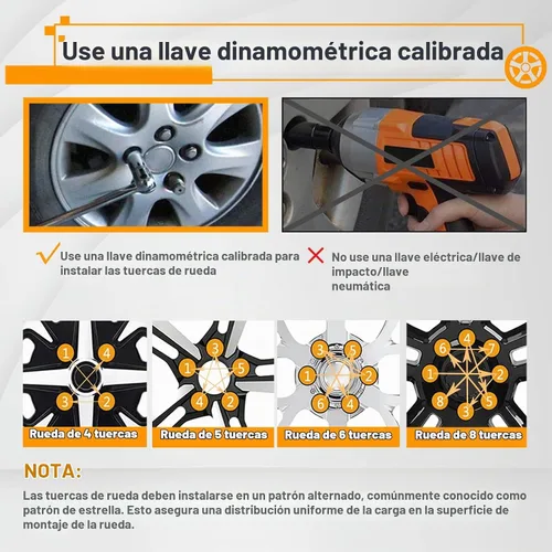 Vista 5 de MIKKUPPA Tuercas de llanta M12x1.5, 20 tuercas negras de una pieza para neumáticos hexagonales de 0.827 in