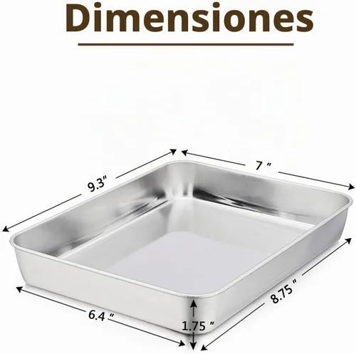 Vista 2 de P&P CHEF Sartén para lasaña, bandeja para hornear de hoja de acero