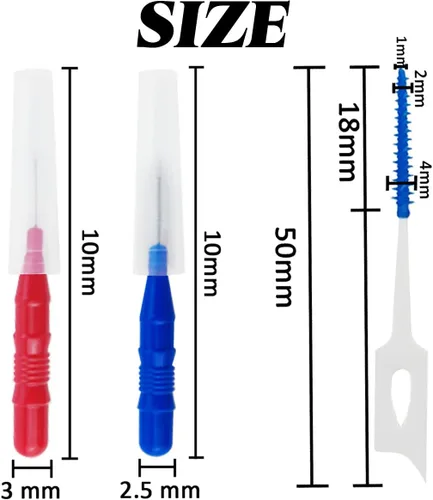 Vista 2 de GXXMEI 250PCS Braces Dental Brush Flosser para limpiador Interdental Cepillo Palillo de dientes Dental Cabeza de hilo dental Higiene Dental Higiene