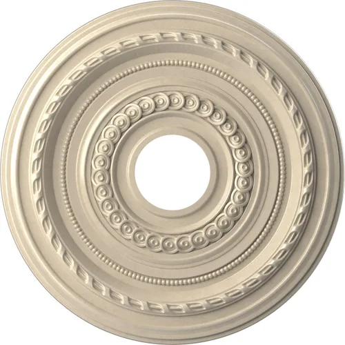 Vista 65 de Ekena Millwork CMP10CO Cole Medallón de techo de PVC termoformado (se adapta a toldos de hasta 4 1/4"), 10 "OD x 3 1/2" ID x 3/4" P