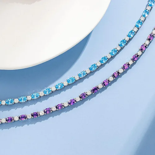 Vista 4 de FANCIME Birthstone Bracelets Sterling Silver Tennis Bracelets Charm Fine Jewelry Birthday Gifts for Women Mom Daughter 7