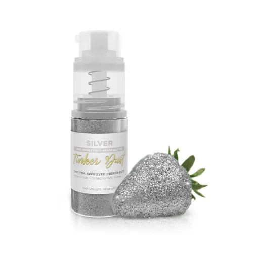 Vista 22 de Bakell - Brillantina Negra Tinker Dust (4g, 1x Mini Bomba de Pulverización) Brillantina Comestible para Alimentos, Postres y Bebidas! Negro