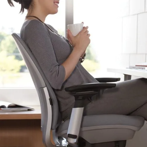 Vista 4 de Steelcase Silla ajustable Amia, tela roja