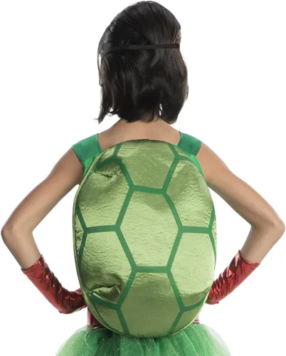 Vista 2 de Las Tortugas NinjaRaphael deluxe niña Tutu Kids Costume M RojoVerde