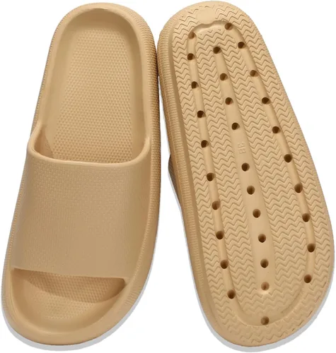 Vista 6 de Sandalias acolchadas para mujeres y hombres, cómodas y suaves, zapatos de ducha acolchados, suela gruesa para interiores y exteriores