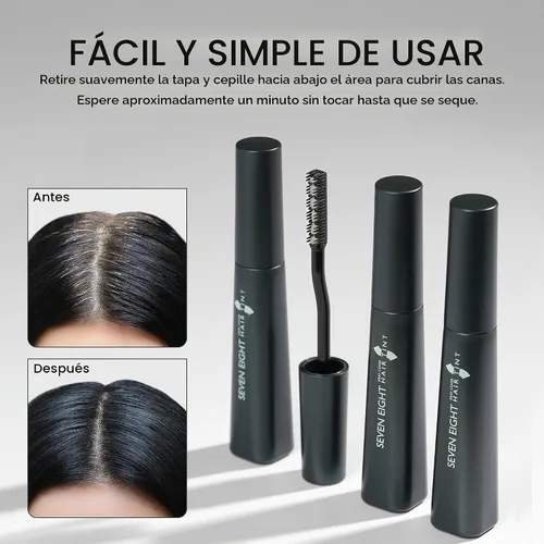 Vista 8 de Máscara de retoque de raíz de pelo gris Seven Eight (marrón oscuro) - Tapa rápida