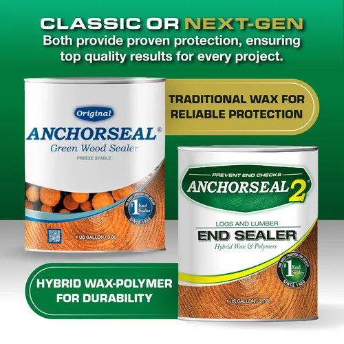 Vista 5 de ANCHORSEAL 2 Sellador para extremos de troncos y maderos - Previene hasta el 90% de las grietas en las testas (hendiduras por secado)