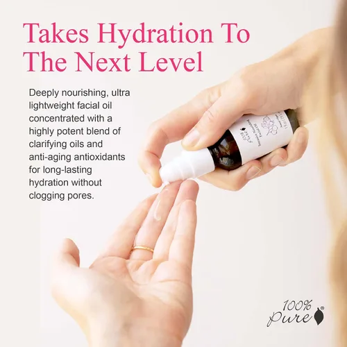 Vista 2 de 100% PURE Aceite facial intensivo nutritivo hidratante facial y corporal hidratante natural iluminador para el cuidado de la piel seca para mujeres