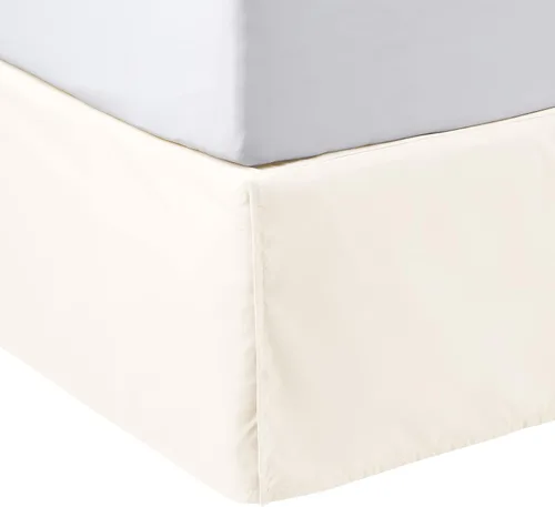Vista 24 de Amazon Basics Falda de cama plisada ligera, individual, blanco brillante, sólido, (paquete de 8)