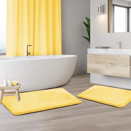 Vista 33 de Clara Clark Alfombra de Baño 24" x 17" - Alfombras de Baño, Tapete de Baño de Espuma Viscoelástica, Afelpado, Acogedor, Ultra Suave, Antideslizante