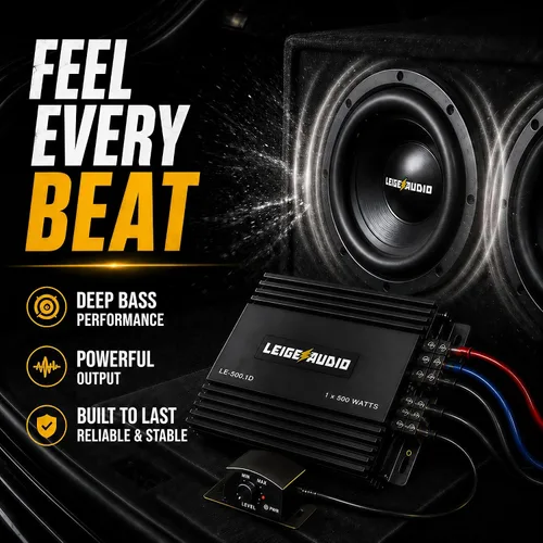 Vista 7 de Amplificador Monoblock de 500 Vatios, Clase D, Amplificadores de Subwoofer Estables a 1 Ohm para Altavoces de Audio de Coche