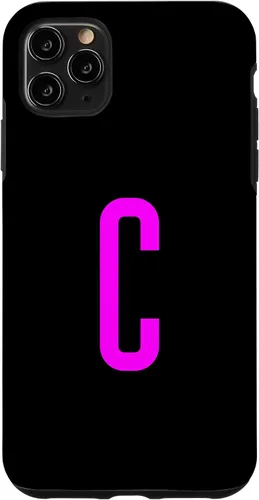 Vista 13 de iPhone 16 Letter C Magenta Favorite Initial Monogram Case