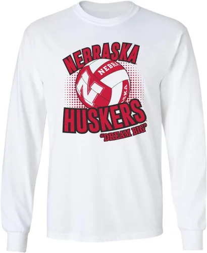 Vista 7 de CornBorn Elige tu diseño - Camisetas de manga larga de voleibol de Nebraska