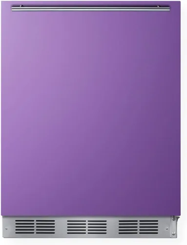 Vista 4 de Summit Appliance BRF611WHB Refrigerador-congelador de 24 pulgadas de ancho, puerta azul cobalto, refrigeración por evaporador doble, descongelación