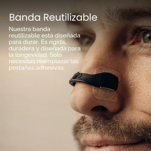 Vista 6 de Intake Breathing Kit de iniciación de tira nasal, aumenta ingreso de oxígeno, reduce los ronquidos, mejora la calidad del sueño, resistente al Negro